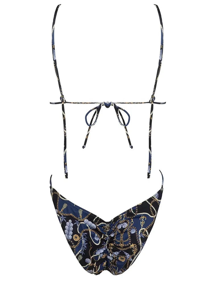 Baroque Lace-Up One-Piece