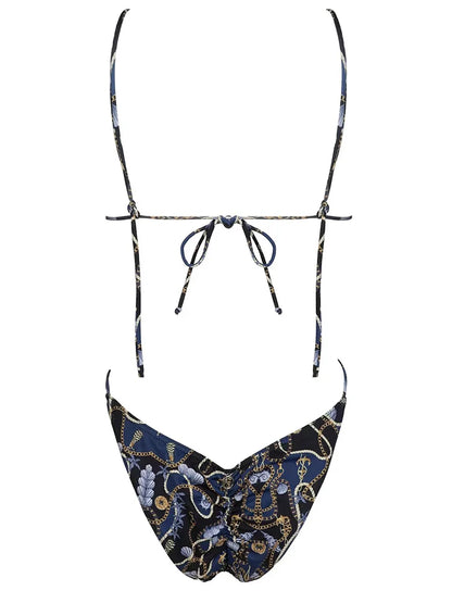 Baroque Lace-Up One-Piece