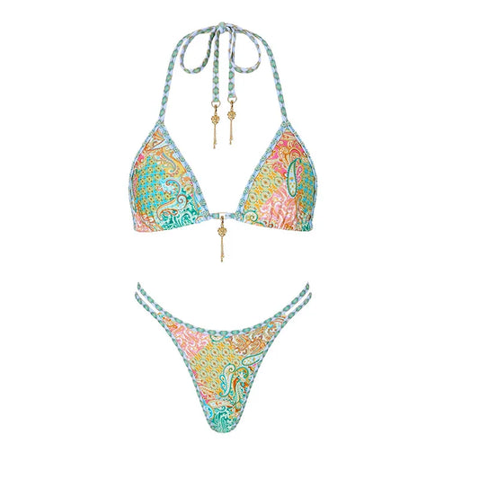 Paisley Dream Print Bikini Set