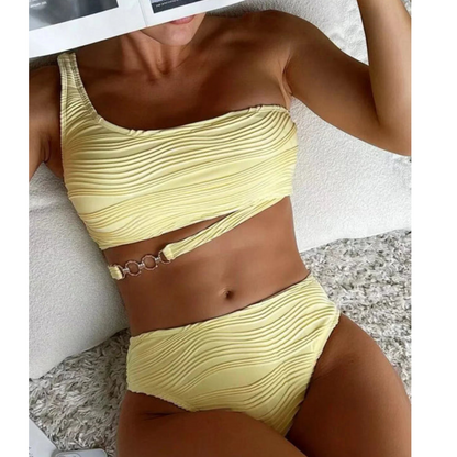 Limoncello One-Shoulder Bikini Set